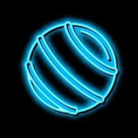 Ball Fitness Zubehörteil Neon- glühen Symbol Illustration vektor