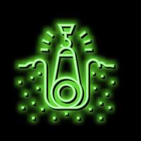 Kran Putten Rohr im Grube Pipeline Konstruktion Neon- glühen Symbol Illustration vektor