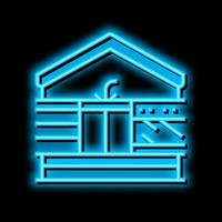 Zuhause Komfort Neon- glühen Symbol Illustration vektor