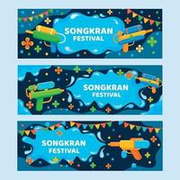 Songkran Feier Festival Banner Vorlage vektor
