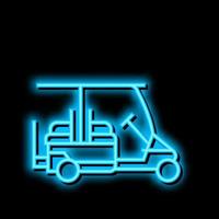 Caddie Golf Verein Auto Neon- glühen Symbol Illustration vektor