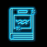 lehrreich Bücher Neon- glühen Symbol Illustration vektor