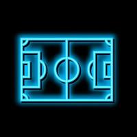 Feld Fußball Neon- glühen Symbol Illustration vektor