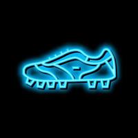 Sneaker Schuh Fußball Spieler Neon- glühen Symbol Illustration vektor