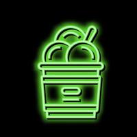 Eis Sahne Neon- glühen Symbol Illustration vektor