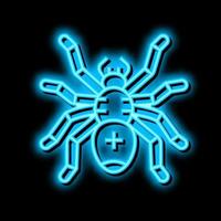 Spinne Halloween Neon- glühen Symbol Illustration vektor