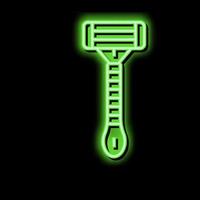 Rasierer Werkzeug Neon- glühen Symbol Illustration vektor