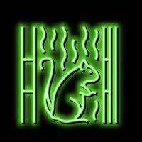Ratte Leben im Baumwolle wolle im Mauer Neon- glühen Symbol Illustration vektor