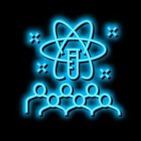 Wissenschaft Kinder Party Neon- glühen Symbol Illustration vektor
