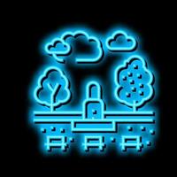 Stadt Park Land Neon- glühen Symbol Illustration vektor