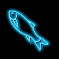 roh Fisch Neon- glühen Symbol Illustration vektor