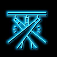 Nacht Verein Beleuchtung Ausrüstung Neon- glühen Symbol Illustration vektor