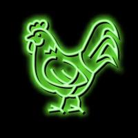 Schwanz inländisch Vogel Neon- glühen Symbol Illustration vektor