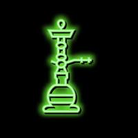 ägyptisch Huka Neon- glühen Symbol Illustration vektor