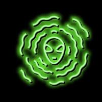 Außerirdischer Vibration Neon- glühen Symbol Illustration vektor