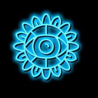 Auge Boho Neon- glühen Symbol Illustration vektor