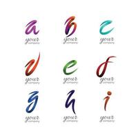 3d alphabetisch Logo einstellen vektor