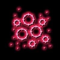 Virus Krankheit Neon- glühen Symbol Illustration vektor