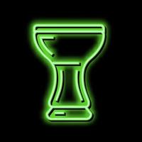 Silikon Huka Schüssel Neon- glühen Symbol Illustration vektor