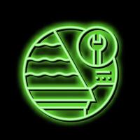 Anlasser Streifen Neon- glühen Symbol Illustration vektor