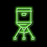 Köder Feeder Neon- glühen Symbol Illustration vektor