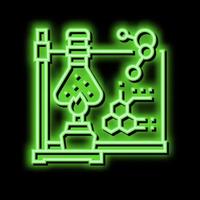 Schule Disziplin Chemie Neon- glühen Symbol Illustration vektor