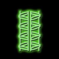 Stahl Bewehrung Neon- glühen Symbol Illustration vektor