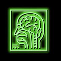 magnetisch Resonanz Bildgebung Radiologie Neon- glühen Symbol Illustration vektor