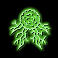 Krebs Zelle Neon- glühen Symbol Illustration vektor