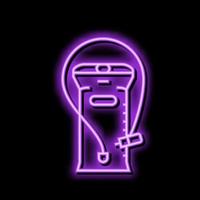 Flüssigkeitszufuhr System Motorrad Zubehörteil Neon- glühen Symbol Illustration vektor