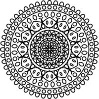 Mandala mit Ornamenten. Mandala für Malbuchseite. vektor