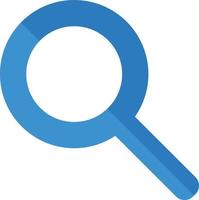 Lupe Symbol benutzt zum Suche und Umfrage. Blau Vektor. vektor