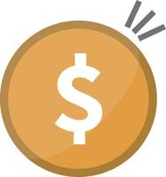 illustration av pop- dollar mark mynt. idealisk för uttrycker ekonomier och pengar. vektor