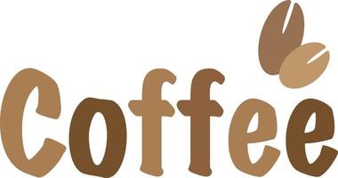 kaffe bönor och kaffe logotyp. vektor