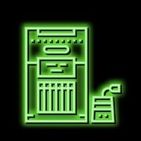 verpackt Tee Neon- glühen Symbol Illustration vektor