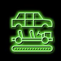 Versammlung von alle Auto Teile Neon- glühen Symbol Illustration vektor