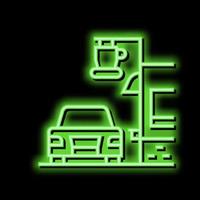 Fahrt Kaffee Cafe Neon- glühen Symbol Illustration vektor
