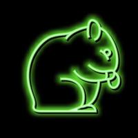 Hamster Haustier Neon- glühen Symbol Illustration vektor