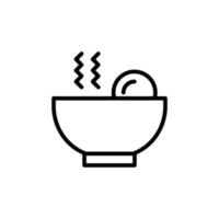 soppa ikon med översikt stil vektor