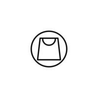 Einkaufen Tasche Symbol mit Gliederung Stil vektor
