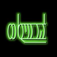 Schneiden Halbleiter Herstellung Neon- glühen Symbol Illustration vektor