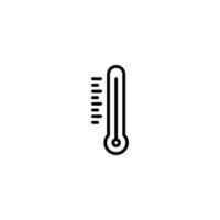 termometer ikon med översikt stil vektor