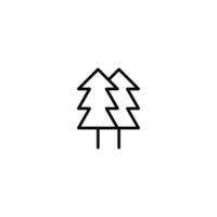 träd ikon med översikt stil vektor