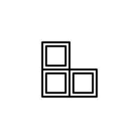 Schublade Symbol mit Gliederung Stil vektor