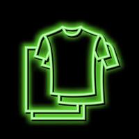 T-Shirt Textil- Kleidung Neon- glühen Symbol Illustration vektor