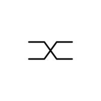 Equalizer-Symbol mit Umrissstil vektor