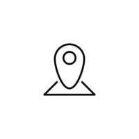 Standortsymbol mit Umrissstil vektor
