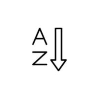 alfabet ikon med översikt stil vektor