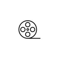 Film Symbol mit Gliederung Stil vektor