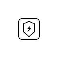 Batterie Symbol mit Gliederung Stil vektor